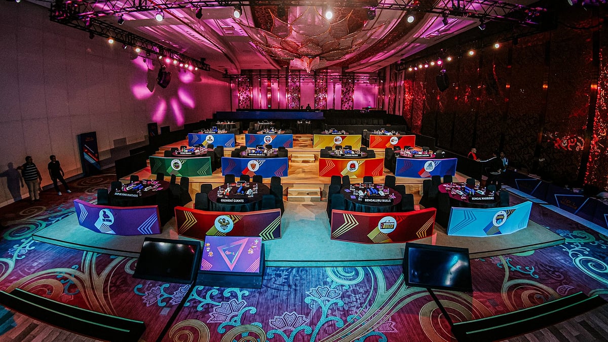 Photo: X | Pro Kabaddi : Teams during the second day of player auction of Pro Kabaddi League Season 11.